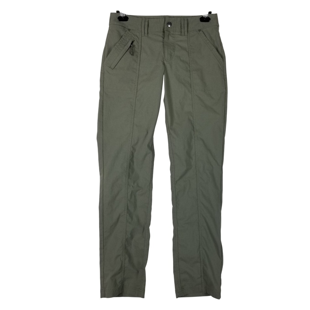 Title Nine Ripstop Pants Women 4 Olive Green TN-230935 Stretch Hiking Outdoor